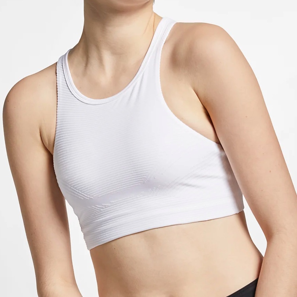 Nike NikeLab Women Non-Padded Sports Bra White Size XL NWT AQ9471-100 (ORG. $75)